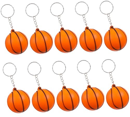 KOMBIUDA Lot De 3 Porte-clés Design Basket- Pendentif Décoratif Orange Pour Les Joueurs 10 Pièces X 3