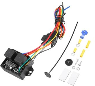 Partuto LED Display Digital Radiator Fans Controller Wiring Harness/Dual Relays/Durable / 1 pcs Replacement