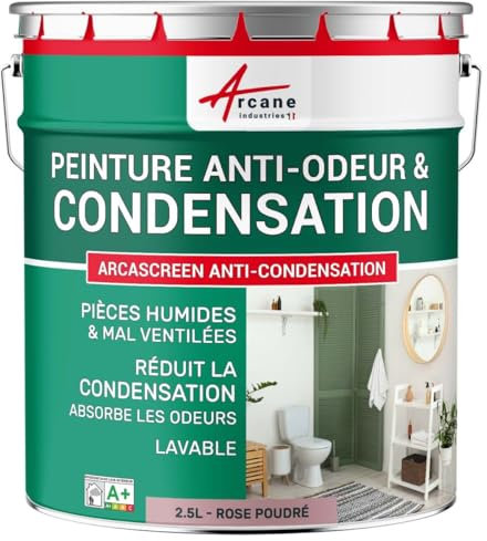 Peinture anti condensation, anti odeur, moisissure - 2.5 L Rose poudré - RAL 010 70 15 - ARCANE INDUSTRIES