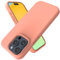 Andwing For iPhone 15 Pro Max Case - Liquid Silicone Soft Case, Shockproof, Anti-Fingerprint, Anti-Slip, 6.7 Begonia
