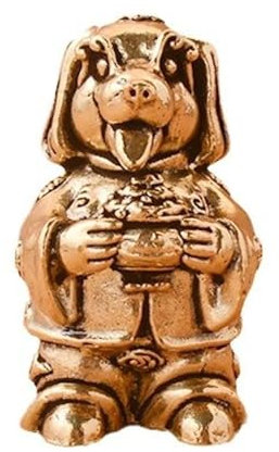 ESTINTENG Bonatos Sternzeichen Hund Barren Dekoration macht alte reine Bronze Barren zum Aufstellen von Basteln