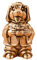 ESTINTENG Bonatos Sternzeichen Hund Barren Dekoration macht alte reine Bronze Barren zum Aufstellen von Basteln