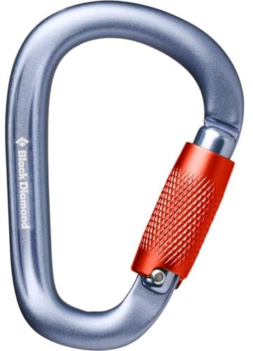 Black Diamond Uni Pearlock Twistlock Karabiner, Grau, Einheitsgröße