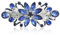 Blau Kristall Stil Haarspange, Luxus Schmuck Design Haarnadel, Haarspange Blume, Vintage Strass Stil Barrettes, Metall Frühling Haarspangen Clips Für Frauen Mädchen