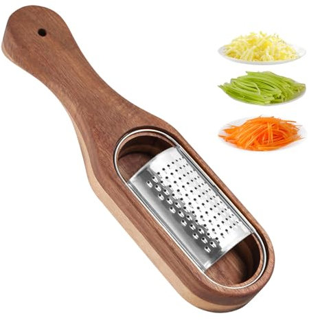 Pasdrucn Handreibe Mit Behälter, Parmesanreibe Mit Behälter, Edelstahl-Parmesanreibe Mit Box, Käsereibe Mit Behälter, Reibe Für Gemüse, Vierkantreibe, Käsereibe Parmesan, Reibe Edelstahl (Silber)