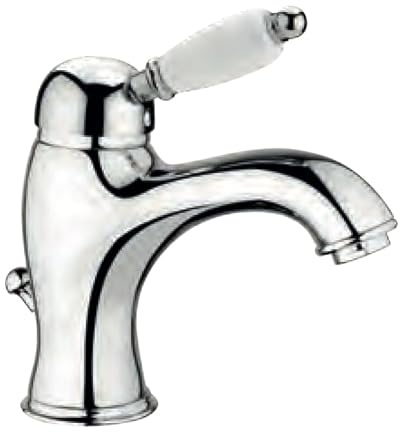 Miscelatore lavabo vintage con maniglia ceramica