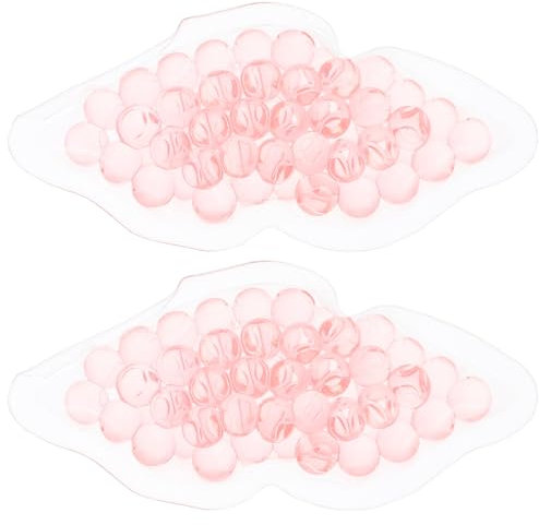 HAKIDZEL Kühlende Lippenpads 2 Stücke Wiederverwendbare Gel Lippenmaske Für Müde Lippen Heiß Kalt Kompressen Bequeme Lippenpflaster Für Zuhause Und Büro Tpu Material Rosa