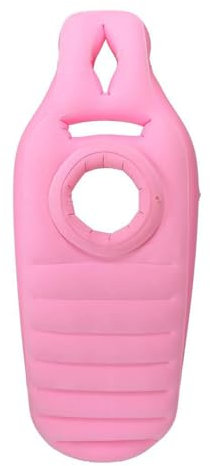 WGQR Yogamatte Für Schwangere, Bequeme, Beflockte, Aufblasbare PVC-Matratze Mit Loch, Bequemes Ganzkörperkissen, Schwangerschaftskissen Zum Schlafen,Rosa