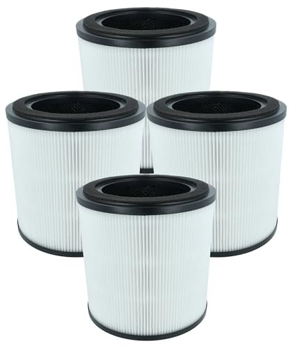 vhbw 4X Luftilter kompatibel mit Bosch AIR 2000 Luftreiniger - Kombifilter Vorfilter + HEPA + Aktivkohle