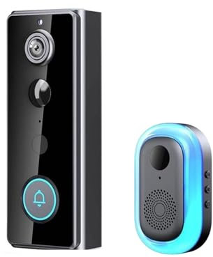 VEKELETE Videocitofono con Campanello da Esterno con suoneria, Visione a 180° dalla Testa ai Piedi, videocitofono 2K Senza abbonamento, Wi-Fi Tuya 2,4 GHz, Campanello