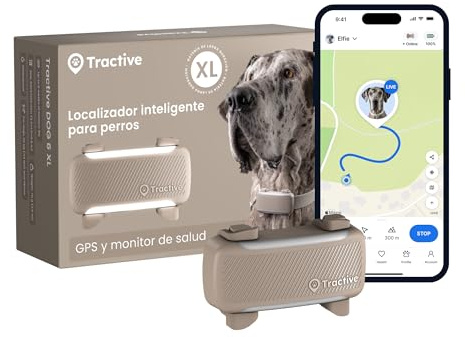 Tractive XL Smart Dog Tracker | 2026 Edition | Real-Time GPS Tracking | Escape & Health Alerts | Vitals Monitoring | Long Battery Life (Brown)