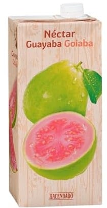 Hacendado Nectar de Goyave, Lot de 6 Briques, 1L par Brique, Sans Sucres Ajoutés, Conservation Ambiante, Format Tetra Pak, Boisson Naturelle