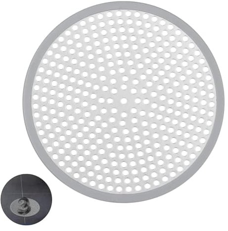 IBXWMNG Colador de Pelo para Ducha Redondo de Acero Inoxidable 304 Tapa de Desagüe para Baño Rejilla de Desagüe de Ducha Filtro de Pelo Antiobstrucción para Fregadero Ø120mm