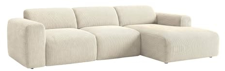 Vente-unique - Relaxsofa 5 Pogni - Samt - beige