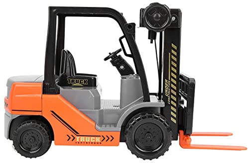 ViaGasaFamido Carrello Elevatore per Auto in Scala 1:10 in Plastica ABS Modello di Camion da Costruzione con Effetti Sonori Realistici per Bambini e Adulti