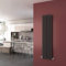 ELEGANT 1600 x 360 mm Modern Vertical Column Designer Radiator Anthracite Oval Single Panel Radiator Heater