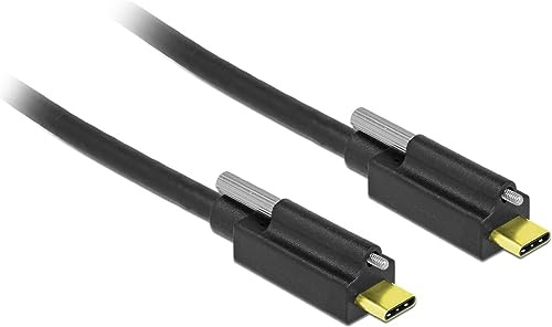 DeLOCK 83719 1 m USB C USB C männlich männlich schwarz Kabel USB – Kabel USB (1 m, USB C, USB C, 3.1 (3.1 Gen 2), männlich/männlich, schwarz)