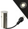 VBLED® Bodeneinbauleuchte Edelstahl-Gehäuse 12V Leuchtmittel wechselbar IP67 mit G4 warmweißen Leuchtmittel