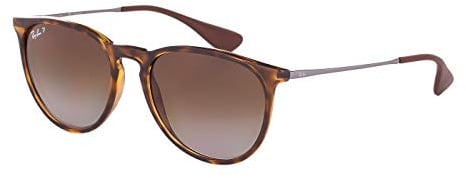Ray-Ban Turtle/Brown Erika Classic Polarized Sunglasses, Brown, 54 mm