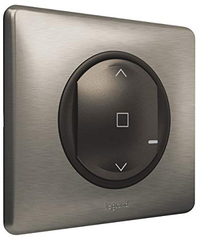 Legrand - Commande sans fil pour volet roulant pour installation connectée Céliane with Netatmo avec plaque Métal Tungstène