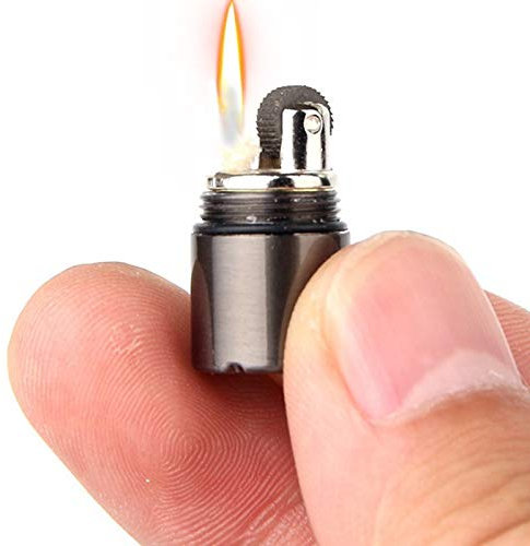 geo-versand Mini Schlüsselanhänger Nofall Feuerzeug Prepper Feuer Benzin winzig Survival