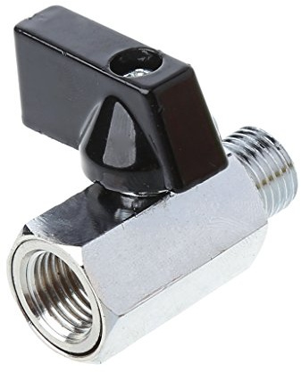 VIccoo Mini-Robinet à tournant sphérique en Laiton 1/4BSP mâle à Tuyau de compresseur d'air à Filetage Femelle