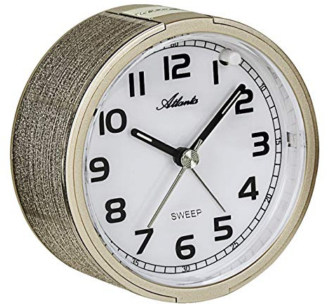 Atlanta Quarzwecker ohne Ticken Analog Gold - 1993-9