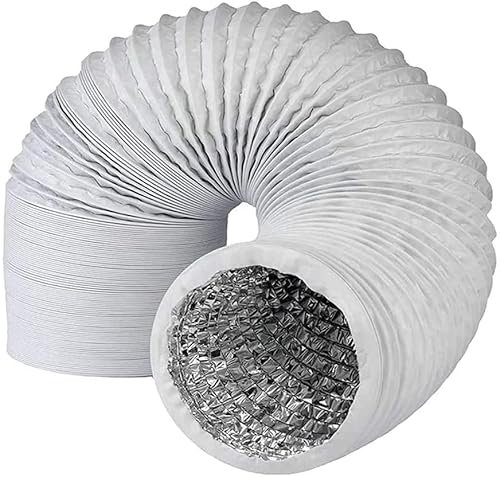 Hezhu PVC Abluftschlauch für Klimaanlagen, Wäschetrockner, Abzugshaube (150MM 6M)