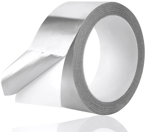 TK Gruppe Timo Klingler 5x 25 Meter Aluminium Klebeband Band als Reperaturband Alu tape hitzebeständig & selbstklebend Aluminiumklebeband