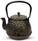 Tea Kettle, Toptier Japanese Cast Iron Teapot with Stainless Steel Tea Infuser, Durable Cast Iron Kettle Set, Retro Design Tea Kettle Coated with Full Enameled Interior (40 oz / 1200 ml, Black)