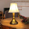 ACMHNC Rechargeable Table Lamp, LED Cordless Table Lamp, Retro Battery Table Light for Bedroom Bedside Restaurant, Touch Dimmable, Fabric Shade, Warm White, Gold