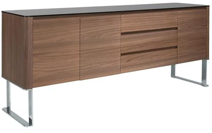 Anrichte aus Holz mit Tablett, Möbel, Schwarz