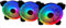 Talius Iris Spectrum ARGB/Cronos ventiladores 120 mm. Efectos de barrido, pulso, espiral. Doble Aro led. Conexión 6 pines. (3 FAN BLACK)