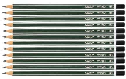 Linex Bleistifte Klassik HB, WP100, 12 Stück im Karton, grün