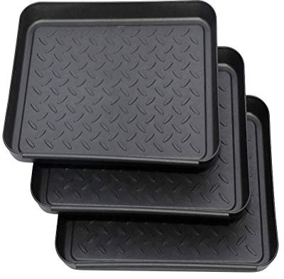 HEEPDD 3 Pack Waterproof Boot Trays Multi Purpose Boot Trays Boot Drying Mat Food Trays for Shoes Boots Pets Food Indoor Outdoor
