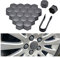 LIPPSY 20 Stücke Auto Radmutterkappen für Hyundai I20, Sechskant Radbolzen Anti-Rost Radschrauben Kappen Schutz Abdeckungen Zubehör,19mm-C/Grey