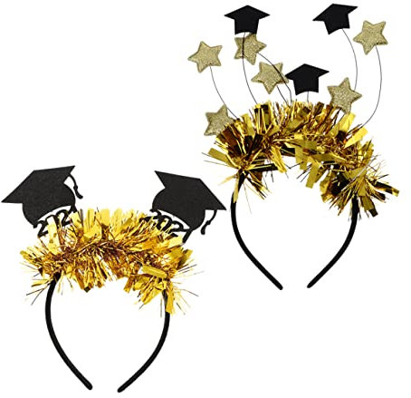 GALPADA 2 Stück 2021 Stirnband Für Die Abschlusssaison Party-kopfschmuck Abschluss-stirnband 2021 Haarschnitt Modeaccessoire Abschlusshut Kopfbedeckung Haarreifen Mini Vlies Abiturmütze