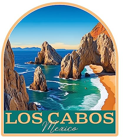 Los Cabos Mexico Design B Souvenir-Magnet 5,1 cm