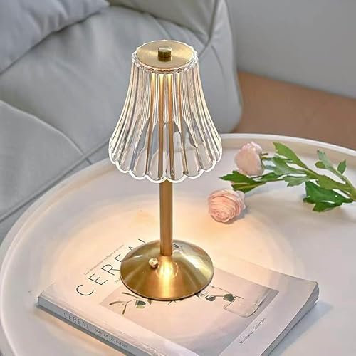 Verbesserte Tischlampen, Blumenlampe für Schlafzimmer, Nachttisch, Wohnheim Deko, Nachttisch Touch Nachtlicht mit 3 Farben Dimmbar, LED Dekorationslampe für Geburtstagsgeschenke,31.7x12.5x12.5CM