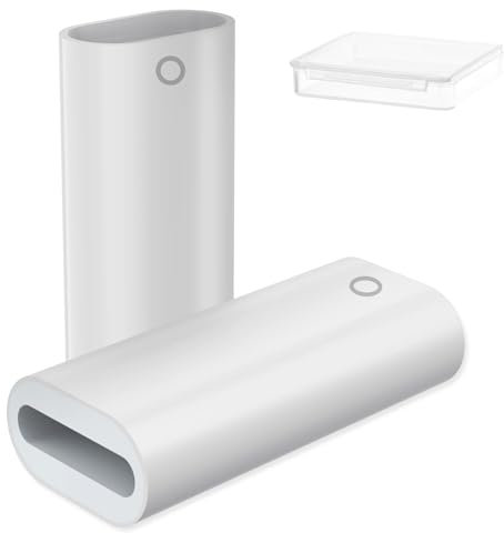 flintronic Adaptadores de Carga Cable para Apple Pencil 1 Generacion, iPad Pencil Charger Adapter, Compatible con iPad Pro 12.9 10.5 9.7 iPad Air 3rd Generation, 2 Pack Blanco