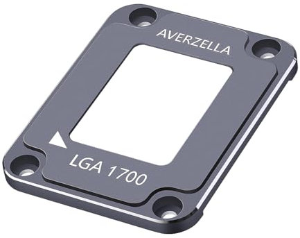 AVERZELLA CPU Contact Frame for LGA 1700 Retrofit Kit, 1700-BCF Stand Intel 12th/13th Generation Anti-Bending Buckle, Aluminum CPU Fixed Fastener, Standard for Coolers (Grey)