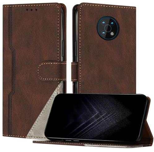 Netany Étui pour Nokia G50 5G, Housse en Cuir PU avec [Protection Antichoc TPU] [Fonction Support] [Porte-Cartes ] Antichoc Magnétique Coque pour Nokia G50 5G - Marron