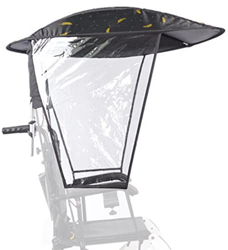 Miuxe Verstellbarer Sonnenschirmhalter Für Den Außenbereich, Halbgeschlossener Sonnenschirm Für Elektrische Rollstühle, UV-beständiger Schutz, Sonnenschirm Für Die Meisten Rollstühle