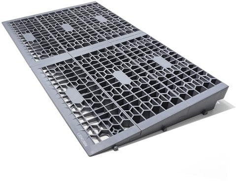 LIEKUMM Rampa de umbral de puerta de 7,5 cm de alto, capacidad de carga de 1400 kg, rampa modular portátil para umbrales de puerta, rampa de umbral para casa, escalones, bordillos, silla de ruedas