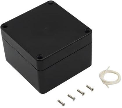 LeMotech Projekt Box ABS Kunststoff Verteilerkasten IP65 Wasserdicht Elektrische Boxen Universal Gehäuse Schwarz Außengröße 83x81x56m(1 Stück)