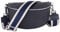 MIRROSI® Bauchtasche Damen, Echtleder, Made in Italy, Umhängetasche, Brusttasche, Crossbody Bag (1 Tasche & 2 Gurte) (Navy (Streifen), Große Tasche (28x18x9cm))