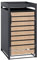 Zelsius Mülltonnenbox 1er mit Pflanzdach für 1 Mülltonne | (B) 68 x (T) 80 x (H) 124 cm | Anthrazit RAL 7016 | Tür in Holzoptik mit Erweiterungsmöglichkeit | Mülltonnenverkleidung für 1 Tonne