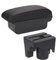 PPXDM Multifunktionales Zubehör Auto-Armlehnenbox, Aufbewahrungsbox, Innendetails, Für Golf 6 5 Mk6 MK5, Für Jetta 5, Für Sagitar(C1 Black red NO USB)