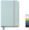BEZEND Taschenkalender 2025 Klein A7 12 x 8 cm - 2 Tage pro Seite - Mini Terminplaner & Buchkalender 2025 mit PU-Leder Hardcover, Aquamarin