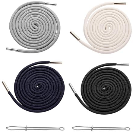 4 Stück Kordel für Hoodie,Jogginghose Kordelzug,Hosenbänder,Schnur Hoodie Ersatz,Band für Hosenbund,Hosenband zum Einziehen Kinder,Hoodie Kordel für 140cm Kinder Badehose Ersatz-Kordelzüge Kapuzenband